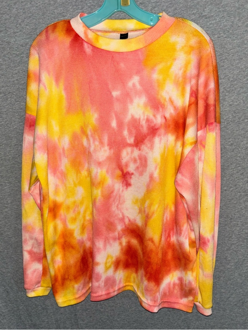 LONELY GHOST Pink, Yellow & Orange Tie-Dye Long Sleeve Top